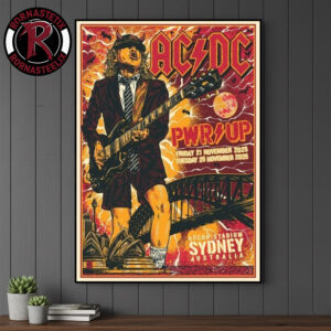 ACDC Sydney Australia Pwr Up Tour 2025 Event Poster 2 Shows At Accor Stadium On November 21 25 2025 Poster Canvas Decor