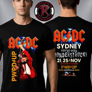 ACDC Sydney Pwr Up Australia Tour 2025 Exclusvie Tee At Accor Stadium On November 21 25 2025 Thunderstruck Unisex T Shirt Two Sided