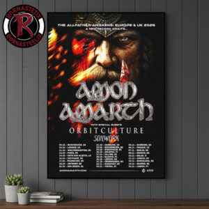 Amon Amarth The Allfather Awakens Europe And UK 2026 Tour Schedule Tour Dates Poster Canvas Decor