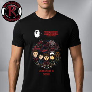 BAPE x Stranger Things 5 Limited Edition Characters Collab Unisex T Shirt