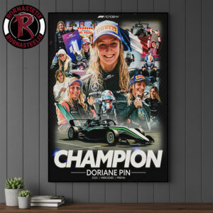 Celebrates Doriane Pin The Champion F1 Academy Champion 2025 Mercedes Prema Poster Canvas Decor