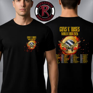 Guns N Roses World Tour 2026 Schedule Cities Tour Dates Unisex T Shirt Two Sided