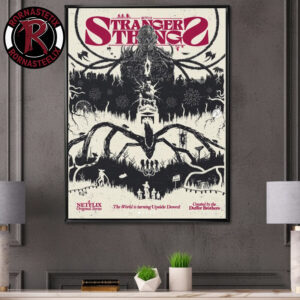 Stranger Things The World Is Turning Upside Down Netflix Series Poster Canvas Decor