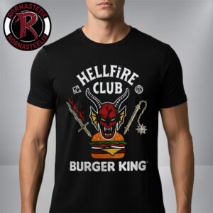 Stranger Things x Burger King Hellfire Club Hamburger Fries Unisex T Shirt