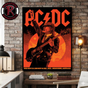 ACDC Pwr Up Melbourne Australia Tour 2025 2 Nights On November 12 16 2025 At Melbourne Cricket Ground Art By Ken Taylor Poster Canvas Decor