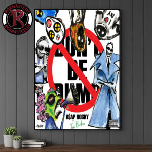 ASAP Rocky x Tim Burton Don’t Be Dumb Poster Canvas Decor