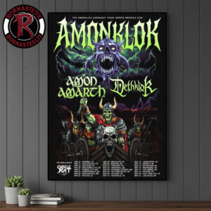 Amon Amarth and Dethklok Band Amonklok Conquest Tour North America 2026 Schedule Dates Poster Canvas Decor