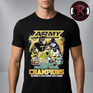 Army Black Knights 2025 Wasabi Fenway Bowl Champions Mascot Tee At Fenway Park Stadium December 27 2025 Unisex T Shirt