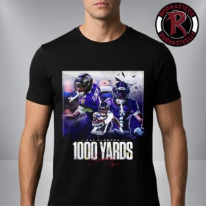 Baltimore Ravens Zay Flowers 1000 Yards Run Signature Unisex T Shirt