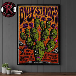 Billy Strings Austin Texas Event Poster At Moody Center On December 13 14 2025 Poster Canvas Decor