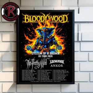 Bloodywood System Of A Brown US Tour 2026 Schedule Tour Dates Poster Canvas Decor