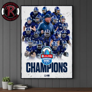 Celebrates Georgia Southern Eagles Champions JLab Birmingham Bowl 2025 Poster Canvas Decor