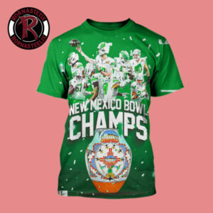 Celebrates North Texas Mean Green Champions New Mexico Bowl Championship 2025 All Over Print Shirt