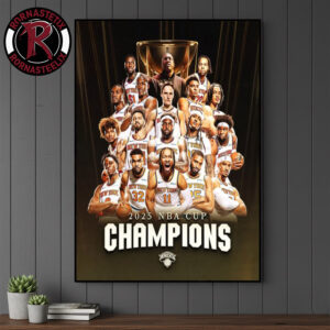 Congrats New York Knicks Champion NBA Cup 2025 Championship Poster Canvas Decor