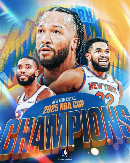 Congrats New York Knicks Champions NBA Cup 2025 Championship