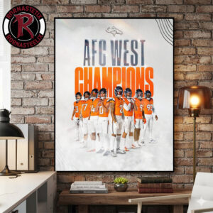 Denver Broncos NFL Won AFC West Champions 2025 Poster Canvas Decor