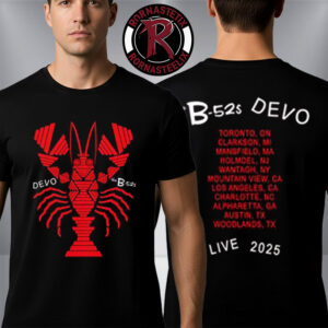 Devo Band And The B 52’s Schedule Live 25 Unisex T Shirt Two Sided
