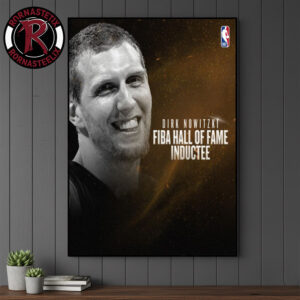 Dirk Nowitzki NBA Europe FIBA Hall Of Fame Inductee Poster Canvas Decor