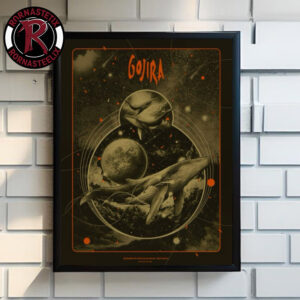 Gojira Band Tonight Poster At Palais Nikaïa in Nice France On December 8 2025 Poster Canvas Decor