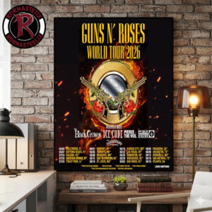 Guns And Roses World Tour 2026 Schedule Tour Dates Poster Canvas Decor