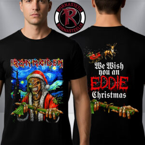 Iron Maiden Deadly Night We Wish You An Eddie Christmas Unisex T Shirt Two Sided
