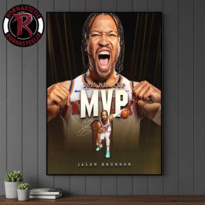 Jalen Brunson MVP 2025 NBA Cup Champions New York Knicks Poster Canvas Decor