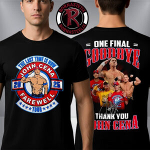 John Cena Farewell Tour 2025 Thank You John Cena One Final Goodbye Unisex T Shirt Two Sided