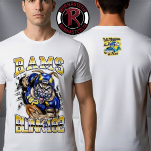 LA Rams vs Detroit Lions Match Tee Week 15 On December 14 2025 At SoFi Stadium NFL Collab Blink 182 Unisex T Shirt Two Sided