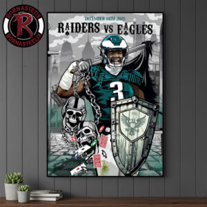 Las Vegas Raiders vs Philadelphia Eagles NFL 2025 Match Tee On December 14 2025 At Lincoln Financial Field Poster Canvas Decor