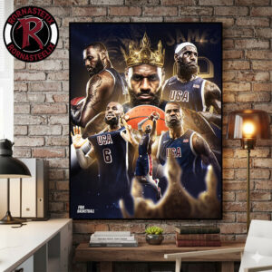LeBron James The King Turns 41 Happy Birthday Los Angeles Lakers Poster Canvas Decor