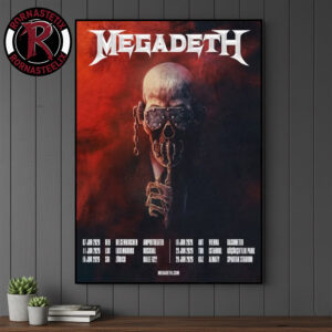 Megadeth 2026 Tour Schedule Artwork By Blake Armstrong Poster Canvas Decor