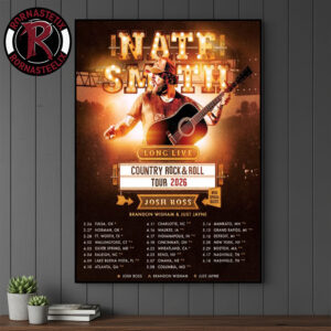 Nate Smith Country Rock n Roll Tour 2026 Schedule Tour Dates Poster Canvas Decor