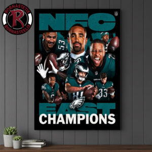 Philadelphia Eagles Back To Back NFC East Champions 2025 Poster Canvas Decor