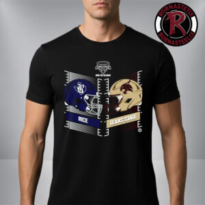 Rice Owls vs Texas State Bobcats Lockheed Martin Armed Forces Bowl 2025 Helmet Match On January 2 2026 Unisex T Shirt