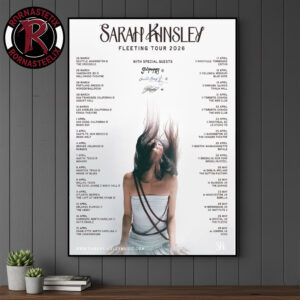 Sarah Kinsley The Fleeting Tour 2026 Tour Dates Schedule Poster Canvas Decor