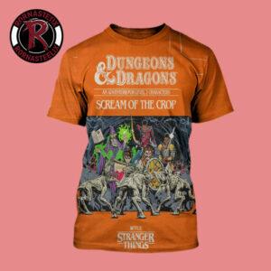 Stranger Things 5 Dungeons And Dragons Art An Adventure For Level 2 Characters Scream Of The Crop All Over Print Shirt