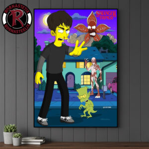 Stranger Things 5 Will Byers x The Simpson Fanart Poster Canvas Decor
