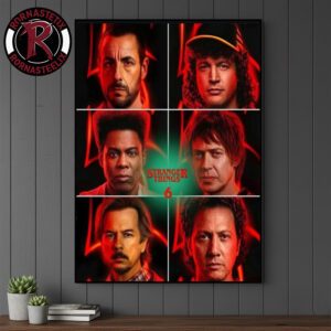 Stranger Things 6 Parody First Look Grown Ups Characters Poster Canvas Decor