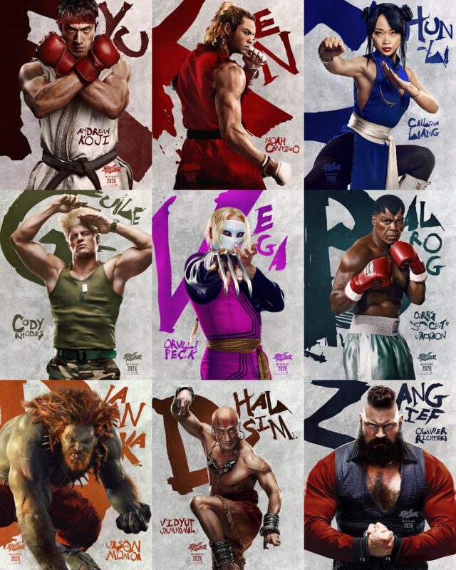 Street Fighter Movie Official Characters Poster On Theaters October 16 2026