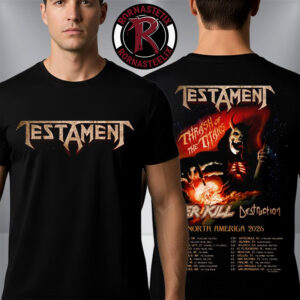 Testament Thrash Of The Titans North America 2026 Schedule Tour Dates Unisex T Shirt Two Sided