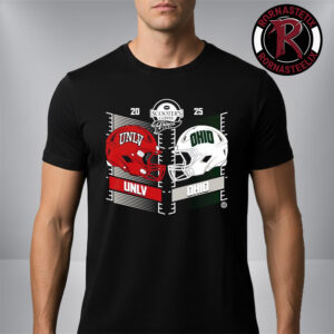 UNLV Rebels vs Ohio Bobcats Scooter’s Coffee Frisco Bowl 2025 Helmet Match Ford Center At The Star In Frisco TX December 23 2025 Unisex T Shirt