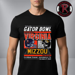 Virginia Cavaliers vs Missouri Tigers Helmet Tee Gator Bowl Cavalier Football At Everbank Stadium On December 27 2025 Unisex T Shirt