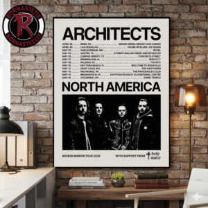 Architects Broken Mirror Tour 2026 North America Schedule Tour Dates Poster Canvas Decor