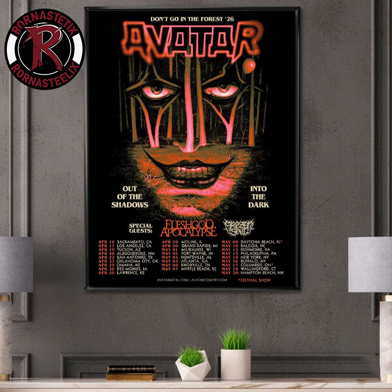 Avatar Band Don’t Go In The Forest 26 Tour Schedule Venue Tour Dates Poster Canvas Decor Avatar Band Don’t Go In The Forest 26 Tour Schedule Venue Tour Dates Poster Canvas Decor