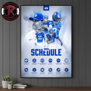 BYU Cougars Football NCAA Schedule Season 2026 Poster Canvas Decor