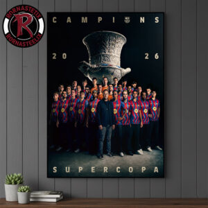 Barcelona FC Champions Super Cup 2026 Poster Canvas Decor