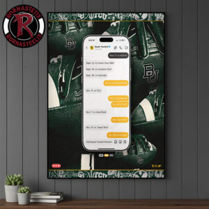 Baylor Bears Football Football NCAA Schedule Season 2026 Poster Canvas Decor