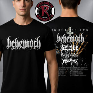 Behemoth The Godless IV 2026 US Tour Schedule Venue Tour Dates Unisex T Shirt Two Sided