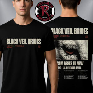 Black Veil Brides North America 2026 Tour Schedule Tour Dates Unisex T Shirt Two Sided