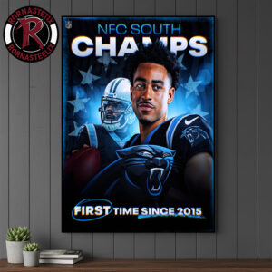 Carolina Panthers NFC South Division Champions 2025 First Time Since 2015 Poster Canvas Decor